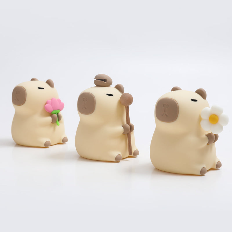 Capybara Squishy LED Night Light – Adorable Silicone Lamp for Kids & Cosy Rooms