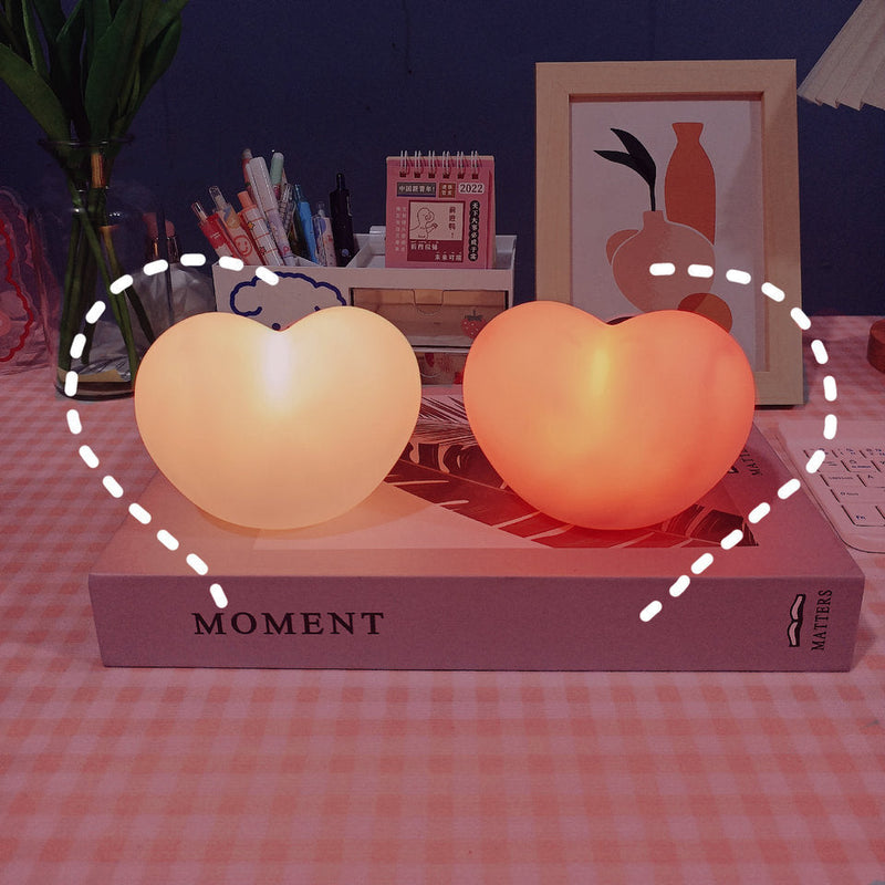 Creative Silicone Heart LED Night Light – Cute Bedside Lamp for Bedroom and Living Room