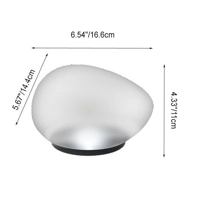 Solar-Powered Pebble LED Outdoor Landscape Light – Elegant ABS and Frosted Glass Design