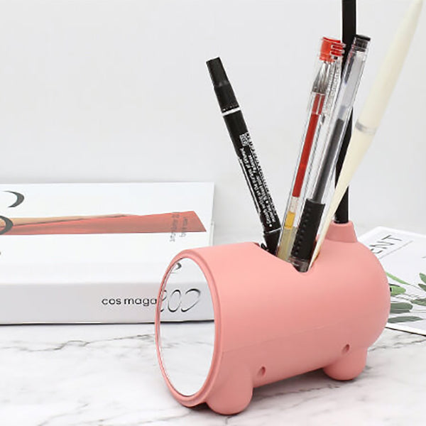 Cartoon Bunny LED Desk Lamp with USB Rechargeable Touch Control and Pen Holder