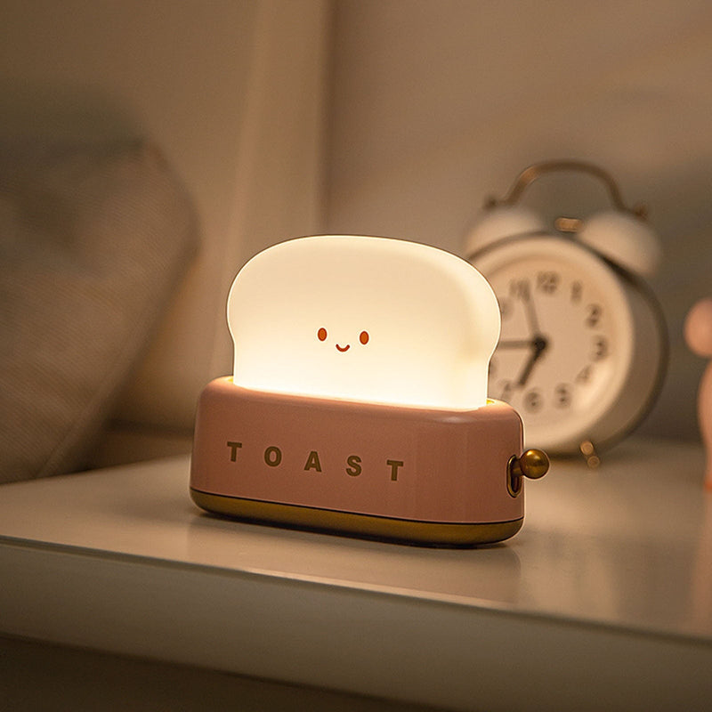 Toast-Shaped Night Light – Charming Bedside Lamp with Warm Glow