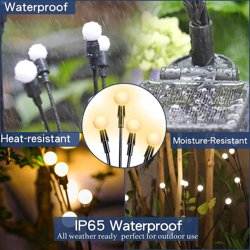 Modern Solar Firefly LED Outdoor Garden Lights – Waterproof Decorative Lawn Stakes for Landscaping