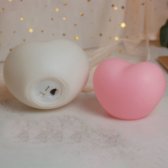 Creative Silicone Heart LED Night Light – Cute Bedside Lamp for Bedroom and Living Room