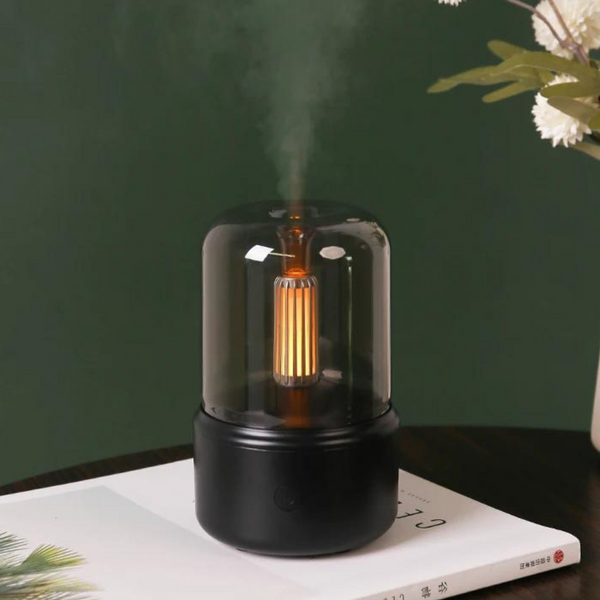 Retro Aroma Diffuser with Night Light – USB Essential Oil Humidifier for Home and Office