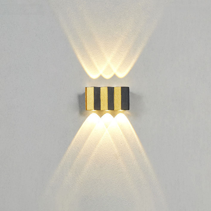 Modern Outdoor LED Wall Light – Gold Aluminium Waterproof Wall Lamp for Patios & Gardens