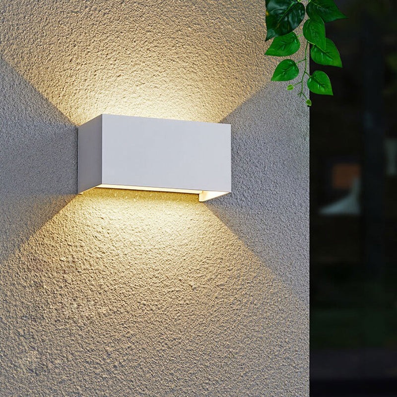 Modern Waterproof LED Outdoor Wall Light – Up & Down Lighting for Patios and Gardens