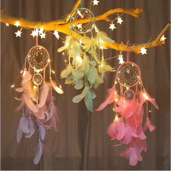 Illuminated Dreamcatcher – Fairy Light Dreamcatcher for Bedrooms & Aesthetic Spaces