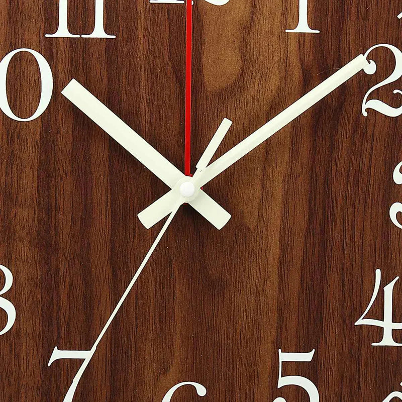 12-Inch Silent Luminous Wooden Wall Clock – Modern Nordic Design with Glow-in-the-Dark Numbers