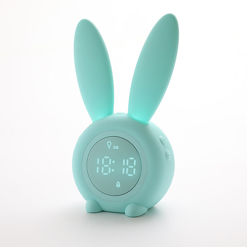 Bunny Ear Digital Alarm Clock – Cute Multifunctional Clock with Night Light and Snooze Feature