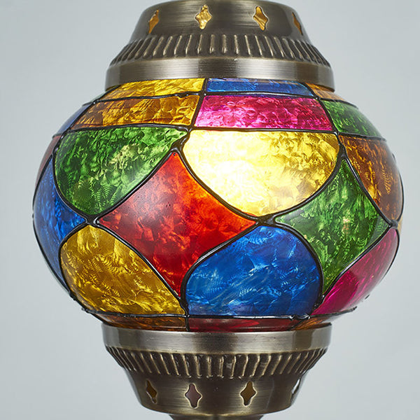 Traditional Tiffany-Style Table Lamp – Handcrafted Glass Light for Bedroom and Living Room