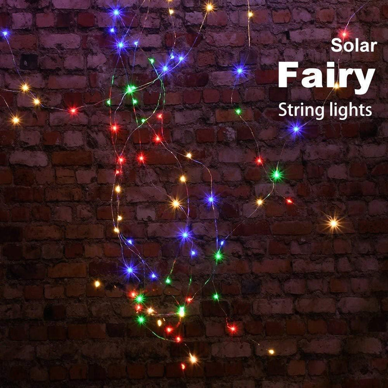 Solar-Powered Fairy String Lights – Copper Wire LED Outdoor Lighting