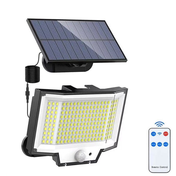 200-LED Solar Motion Sensor Light – Outdoor Security Lighting with Remote Control