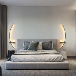 Minimalist LED Wall Light – Modern Curved Wandleuchte for Living Room or Bedroom