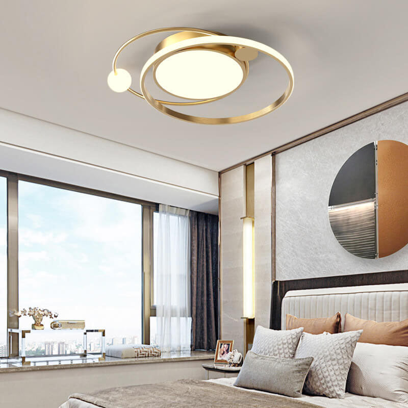 Nordic Circular LED Flush Mount Ceiling Light – Modern Elegance for Any Room