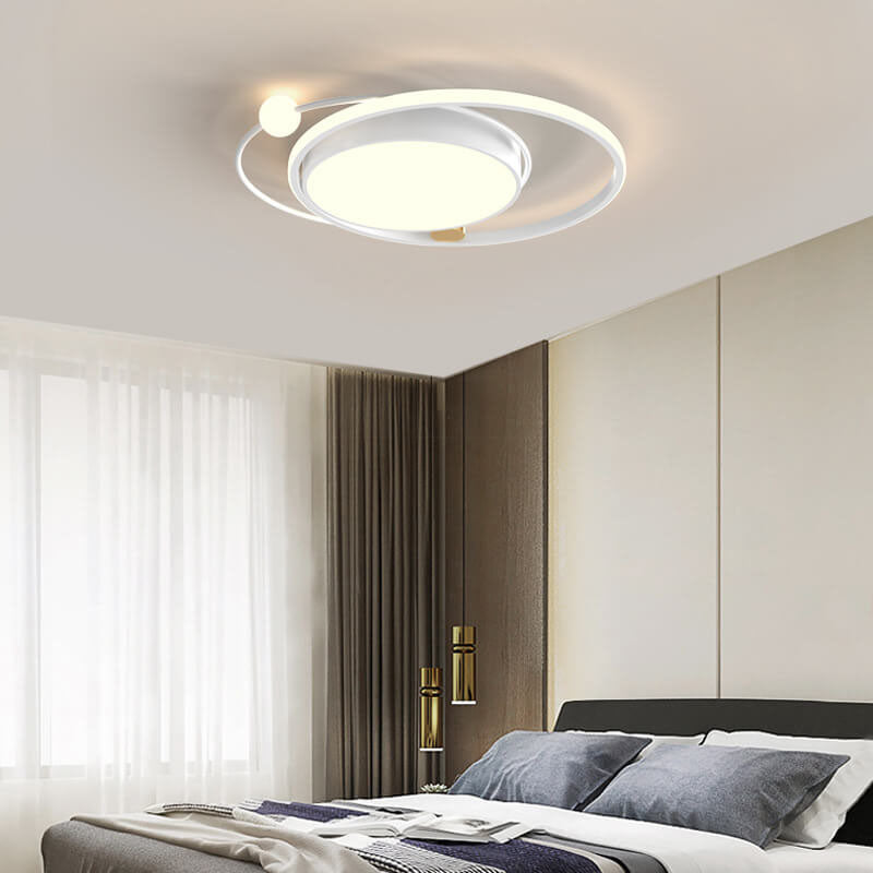 Nordic Circular LED Flush Mount Ceiling Light – Modern Elegance for Any Room