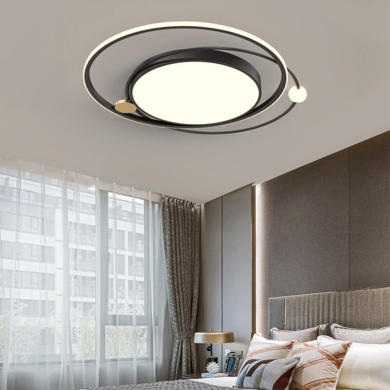 Nordic Circular LED Flush Mount Ceiling Light – Modern Elegance for Any Room