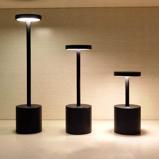 Modern Aluminium LED Rechargeable Table Lamp – Cordless Design for Restaurants & Hotels