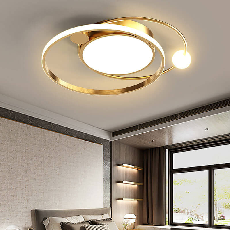 Nordic Circular LED Flush Mount Ceiling Light – Modern Elegance for Any Room