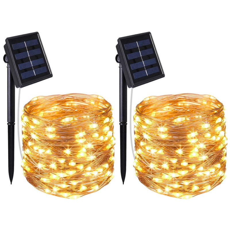 Solar-Powered Fairy String Lights – Copper Wire LED Outdoor Lighting