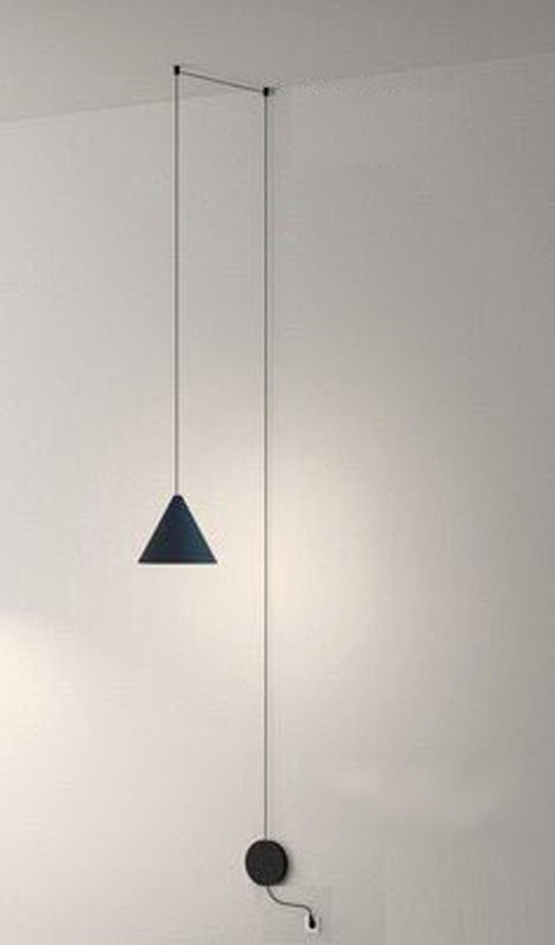 Modern Black Cone-Shaped Metal Pendant Light – Perfect for Kitchens, Dining Areas & Bedside Lighting