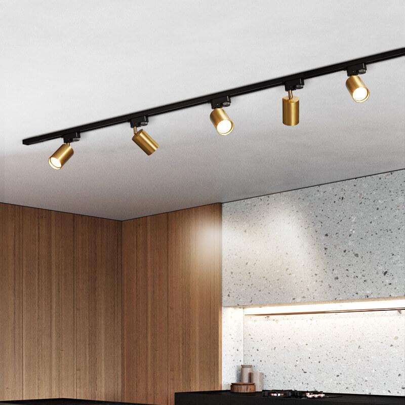 Modern LED Track Lighting – Contemporary Flush-Mount Fitting with 3/4/5 Adjustable Lights