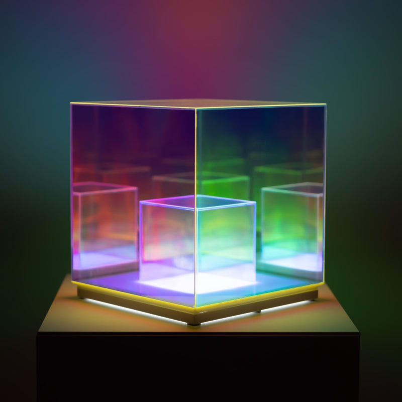 Futuristic RGB Cube Table Lamp – Modern Lighting for Elegant Spaces