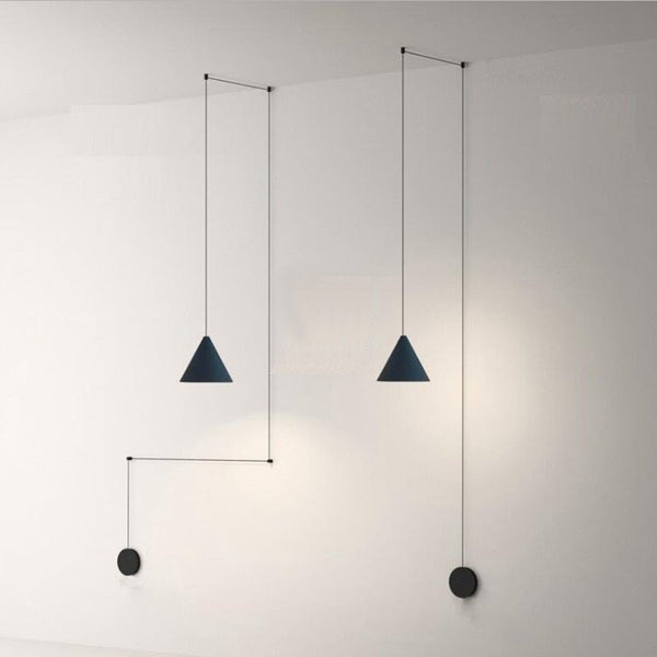 Modern Black Cone-Shaped Metal Pendant Light – Perfect for Kitchens, Dining Areas & Bedside Lighting