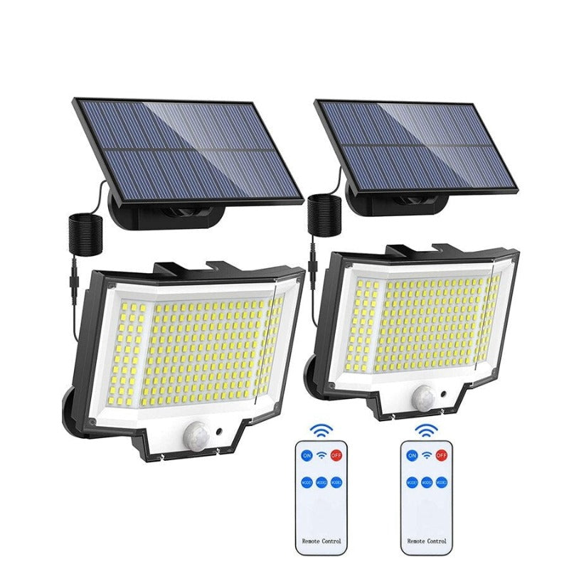 200-LED Solar Motion Sensor Light – Outdoor Security Lighting with Remote Control