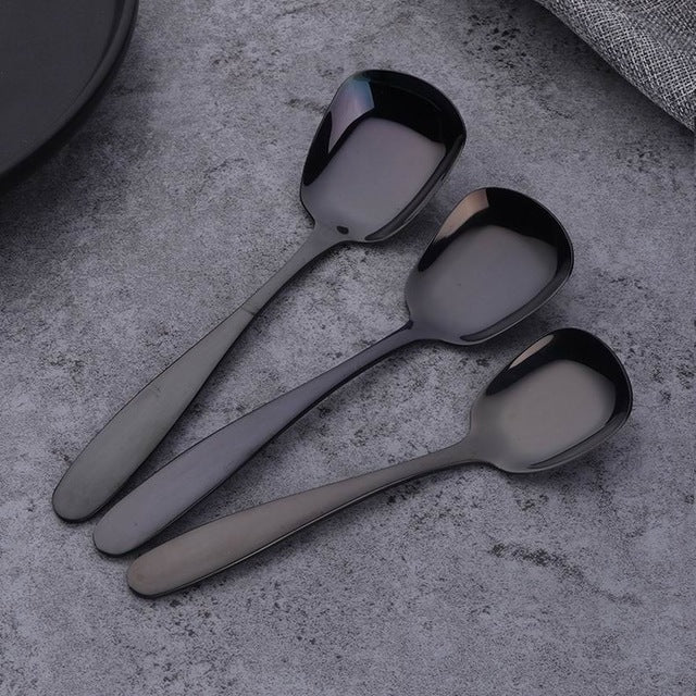 uxurious Gold-Plated Serving Spoons – 3-Piece Stainless Steel Set