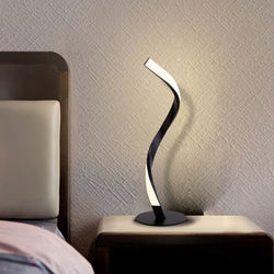 Modern Minimalist LED Spiral Table Lamp – Sleek Aluminium Design for Home and Office