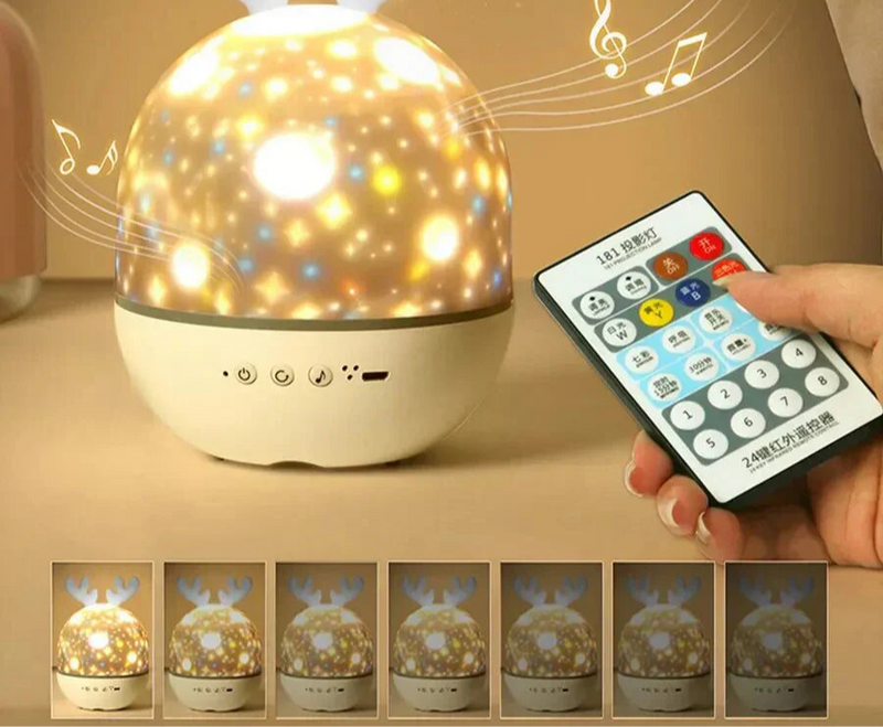 Starry Sky Projector Lamp – Magical Night Light with Music Function