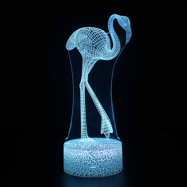 Elegant Flamingo 3D LED Illusion Lamp – Decorative Night Light for Your Home