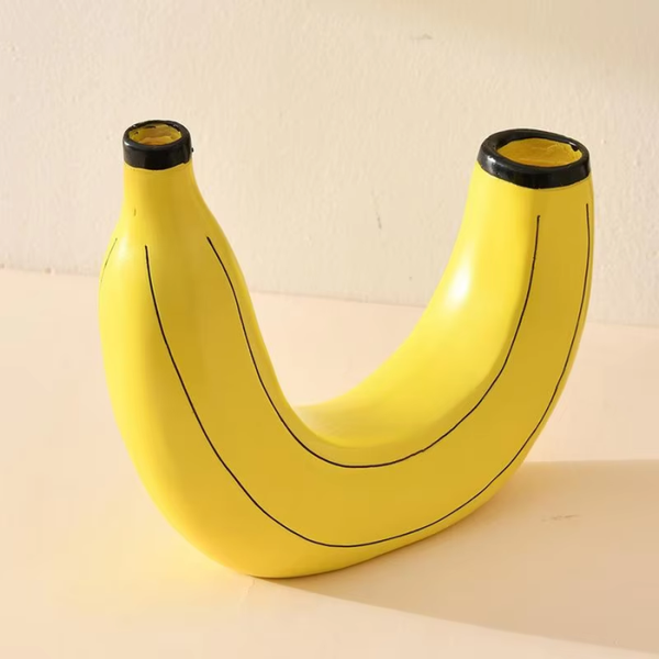 Banana Shaped Vase – Fun and Quirky Decorative Accent for Home and Office