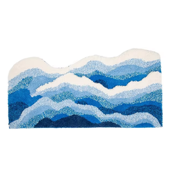 Ocean Wave Design Rug – Aesthetic, Soft Floor Covering for Bedrooms & Living Spaces