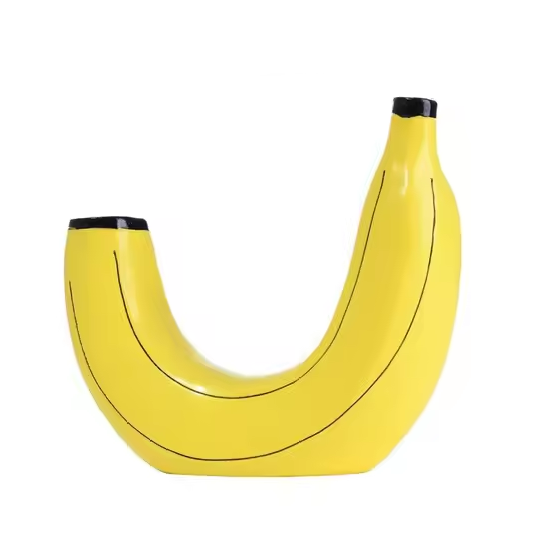 Banana Shaped Vase – Fun and Quirky Decorative Accent for Home and Office