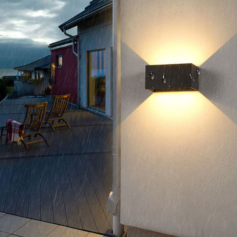 Modern Waterproof LED Outdoor Wall Light – Up & Down Lighting for Patios and Gardens