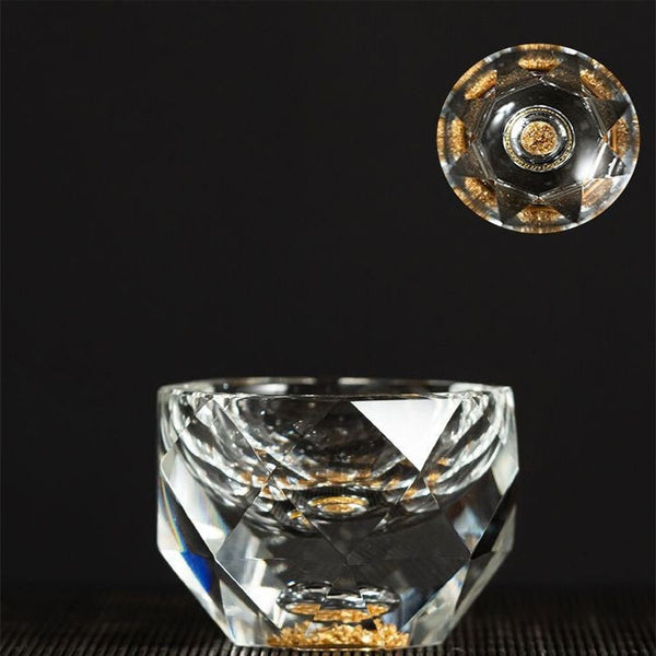 50ml Diamond-Cut Crystal Shot Glass – Luxury Glassware for Whiskey, Vodka, Sake & Spirits