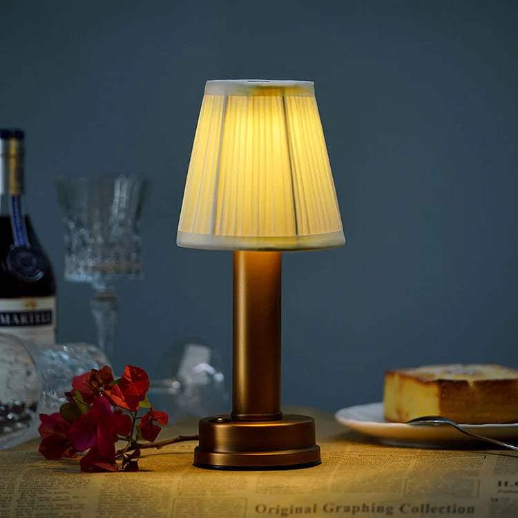 Cordless LED Table Lamp – Stylish Metal Design for Ambient Lighting