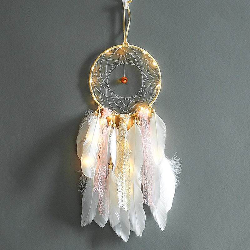 Illuminated Dreamcatcher – Fairy Light Dreamcatcher for Bedrooms & Aesthetic Spaces