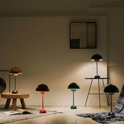 Modern Mushroom Table Lamp – Wireless Retro Elegance for Your Home