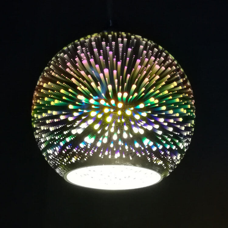 Modern 3D Firework Glass Dome Pendant Light – Colourful Design for Stunning Interiors