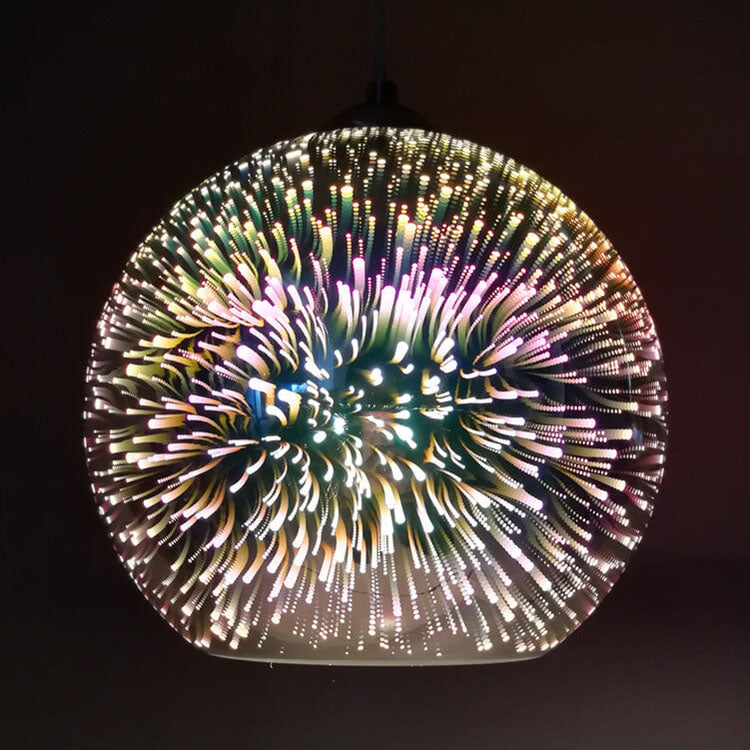 Modern 3D Firework Glass Dome Pendant Light – Colourful Design for Stunning Interiors