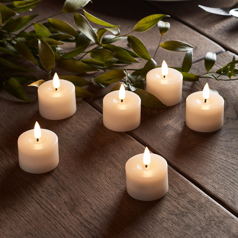 Set of 6 TruGlow LED Tea Lights with Remote Control