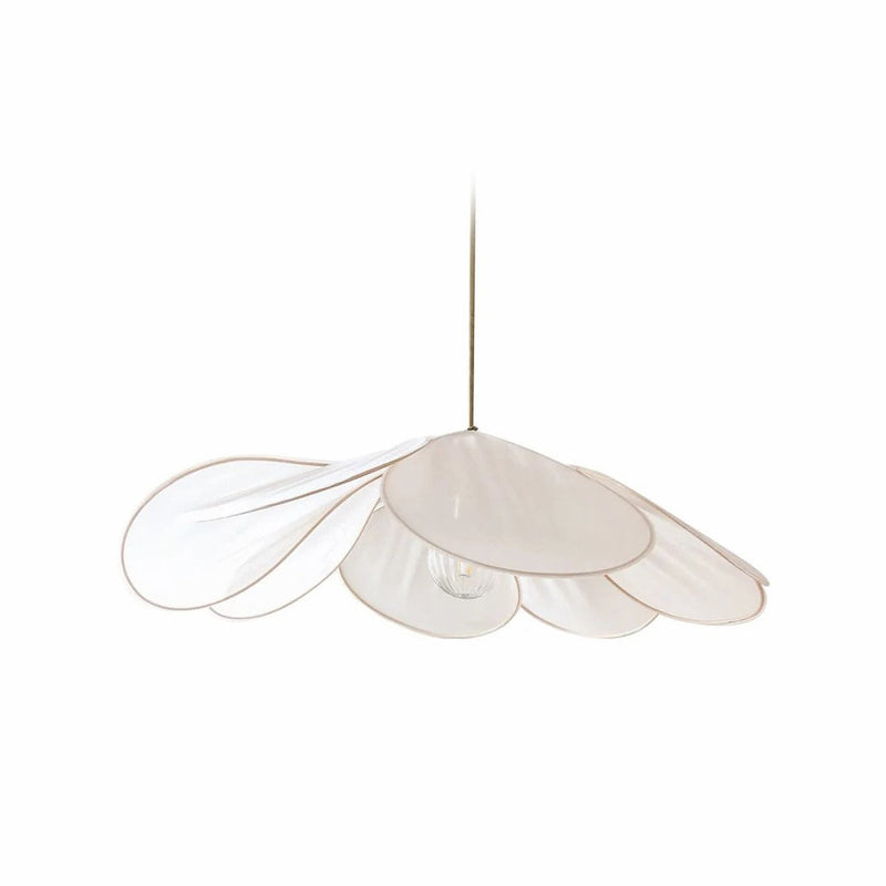 Elegant Nordic Petal Chandelier – Fabric Pendant Light for Dining Room and Living Room