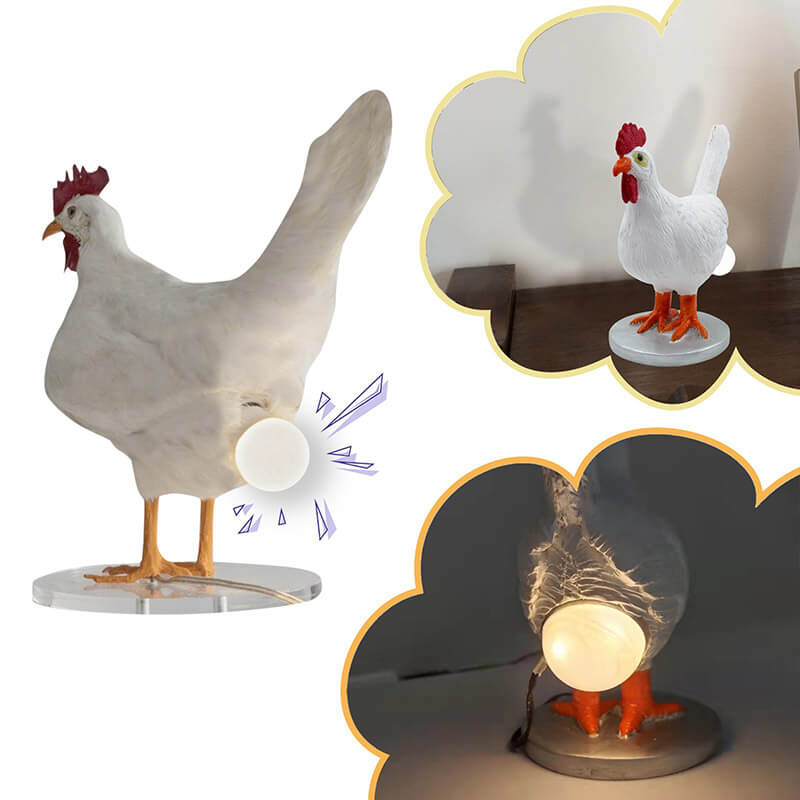 Chicken-Themed Egg Night Light – Unique Bedroom Décor