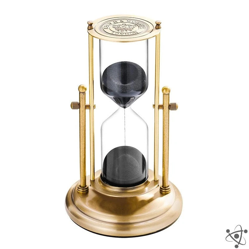 Elegant Hourglass with Metal Base – Retro Sand Timer