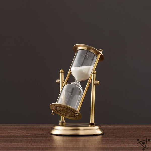 Elegant Hourglass with Metal Base – Retro Sand Timer