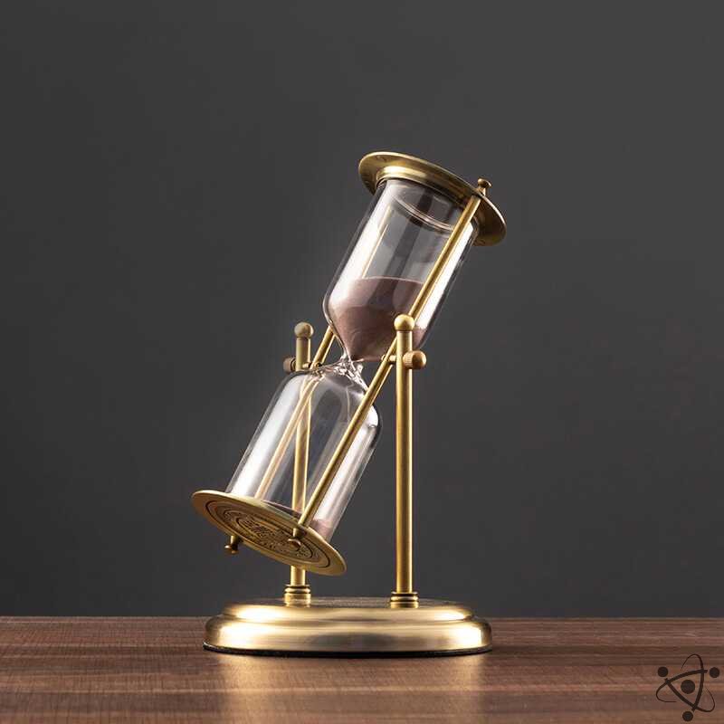 Elegant Hourglass with Metal Base – Retro Sand Timer