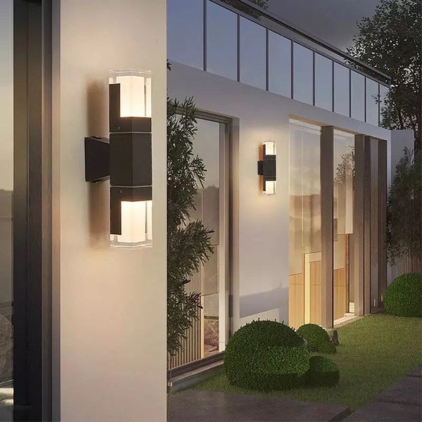 Modern Outdoor LED Wall Light – Weatherproof Up and Down Illumination