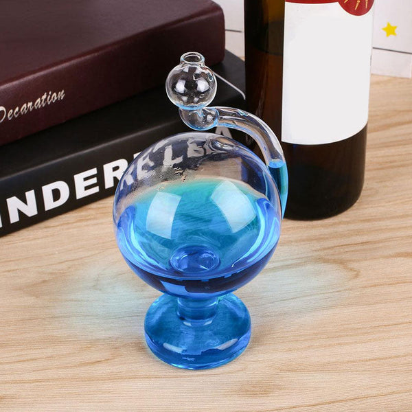 Glass Weather Forecast Bottle Barometer – Stylish Desktop Weather Predictor and Décor